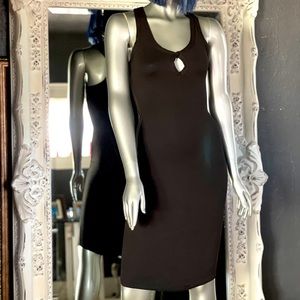 NWT simple keyhole black dress